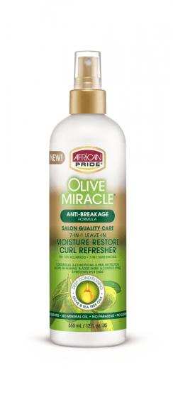 African Pride African Pride Olive Miracle 7IN1 Moisture Restore Curl Refresher 12 Oz