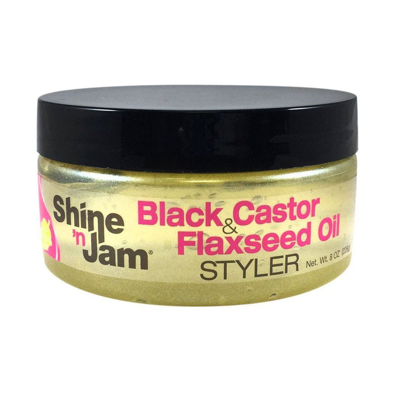 ampro Shine-n-Jam Black Castor & Flaxseed Oil Gel 236ml