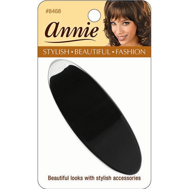Annie Annie Oval Auto Barrette/Haarspange,7,5cm, Schwarz