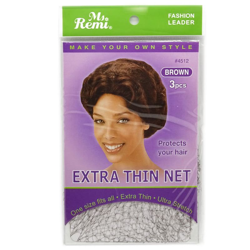 Annie Ms. Remi Protects your Hair Extra Thin Net 3Pcs Brown