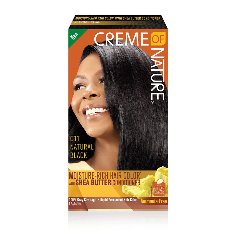 Creme of Nature Creme of Nature Moisture Rich Hair Color W Shea Butter Conditioner C11 Natural  Black