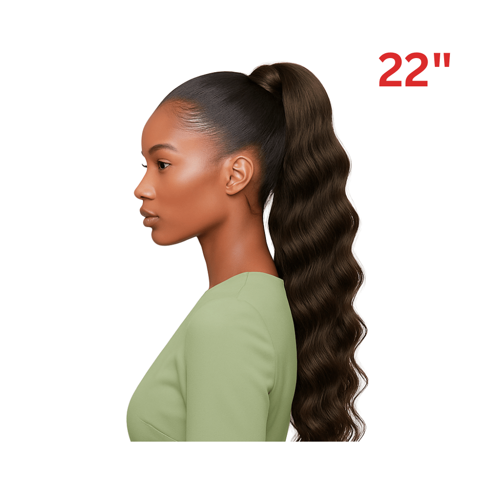 Dream Hair Health & Beauty 22" / #2 Dream hair El Ponytail Wavy Human Hair (22" & 24")