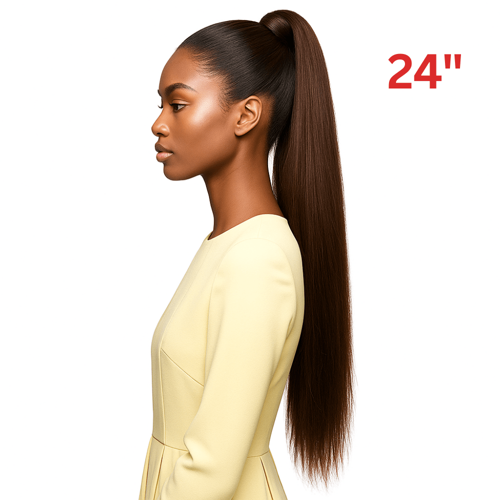 Dream Hair Health & Beauty 24" / #4 Dream hair EL Ponytail Straight Human Hair ( 22" & 24")