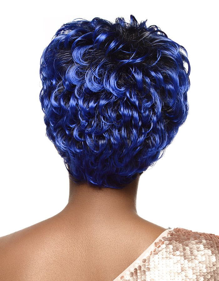 Dream Hair Wig Hag Synthetic Hair, Kunsthaar Perücke, Color:Tt1B/Blue