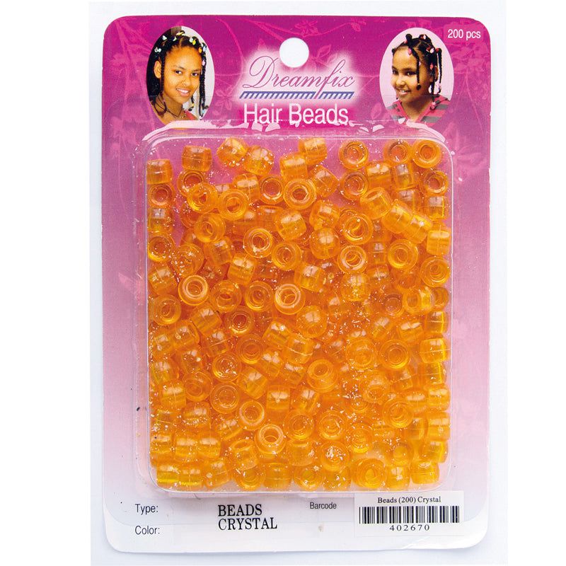 Dreamfix Dreamfix Hair Beads/Haarperlen, Crystal Orange, 200Er Pack