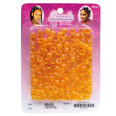 Dreamfix Dreamfix Hair Beads/Haarperlen, Crystal Orange, 200Er Pack