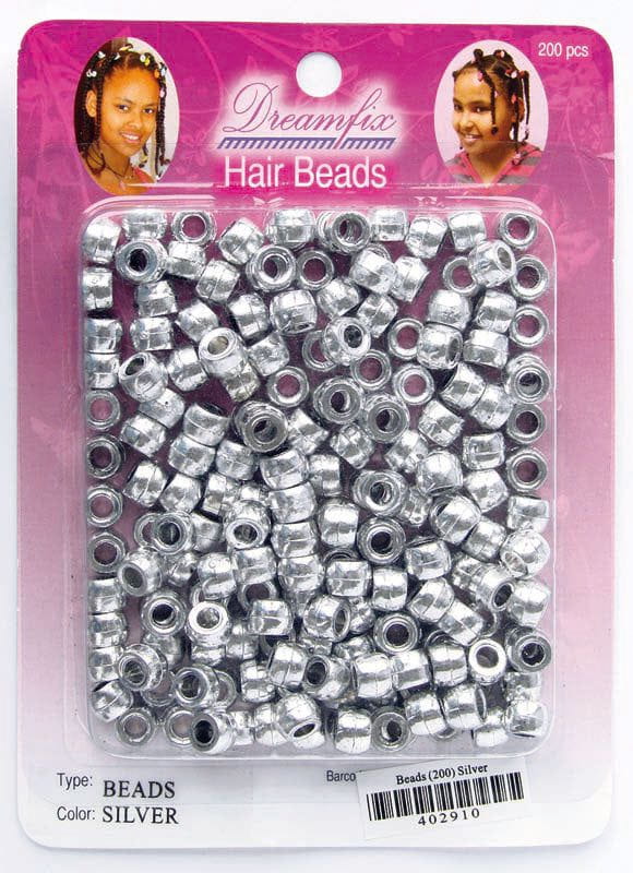 Dreamfix Dreamfix Hair Beads/Haarperlen, Silver, 200er Pack