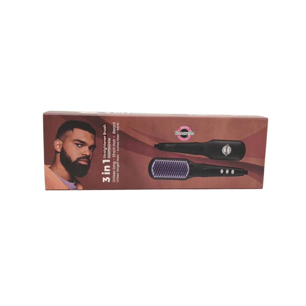 Dreamfix Health & Beauty Dreamfix Adjustable Heated Straightening Ceramic Brush (Black)