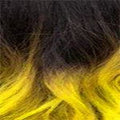 Dreamfix Schwarz-Gelb Mix Ombre #TT1B/Yellow Dreamfix Groß Print Bonnet Erwachsene