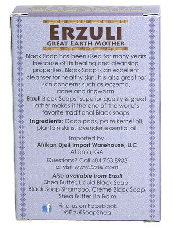 Erzuli Erzuli Black Soap Lavender 4oz/120g
