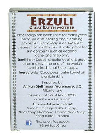 Erzuli Erzuli Black Soap Unscented 4oz/120g