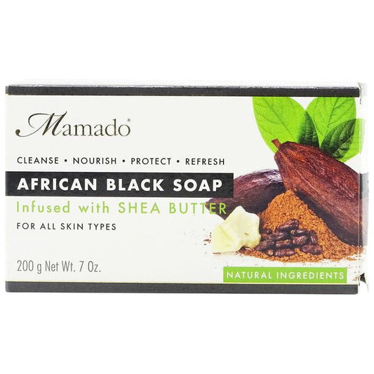 Mamado Mamado African Black Soap Infused with Shea Butter 200g