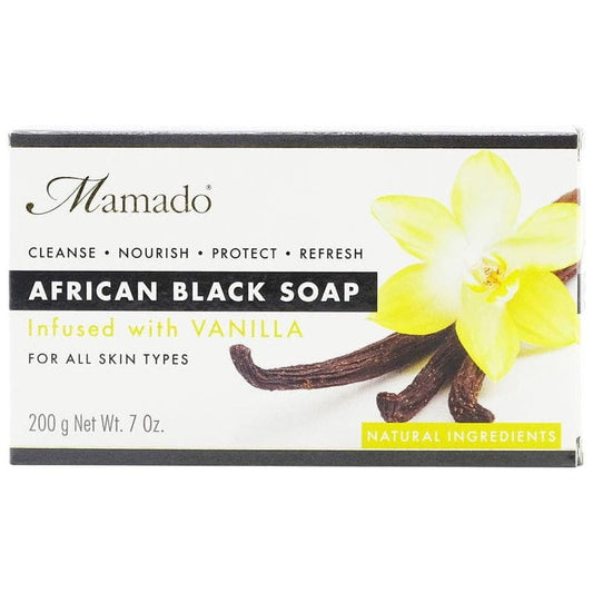 Mamado Mamado African Black Soap Infused with Vanilla 200g