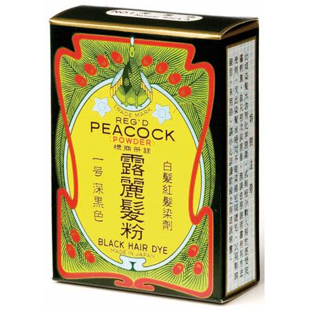 Peacock Peacock Hair Dye Powder Natural Black 6G