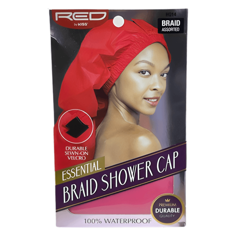 Red by Kiss Essential Braid Shower Cap Red Red By Kiss Essential Shower Caps