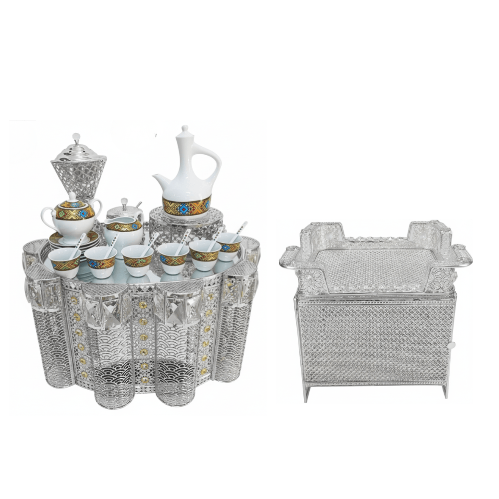 Shewhat Health & Beauty Silver Shewhat 5pcs Rekebot Set Oval 1 (Gold & Silver)