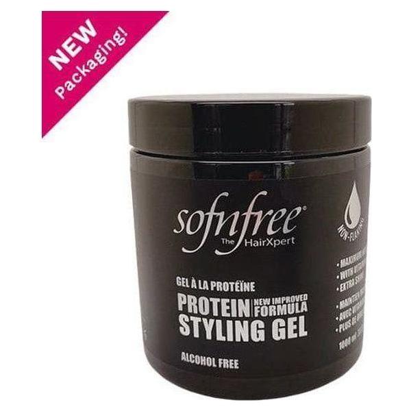Sofn'free Non Flaking Protein Styling Gel Black (6/16/32) oz
