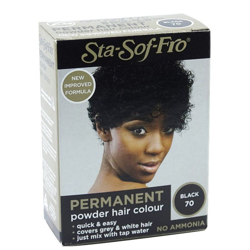 Sta-Sof-Fro Sta-Sof-Fro Permanent Powder Hair Color Black 70, 8g