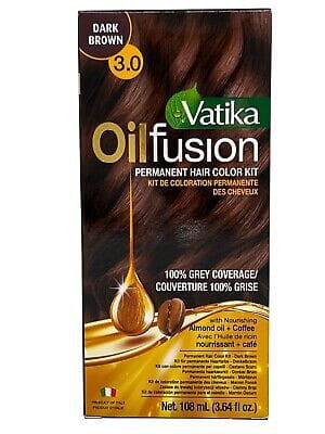 Vatika Dark Brown Vatika Oil Fusion Permanent Hair Colour Kit 108ml
