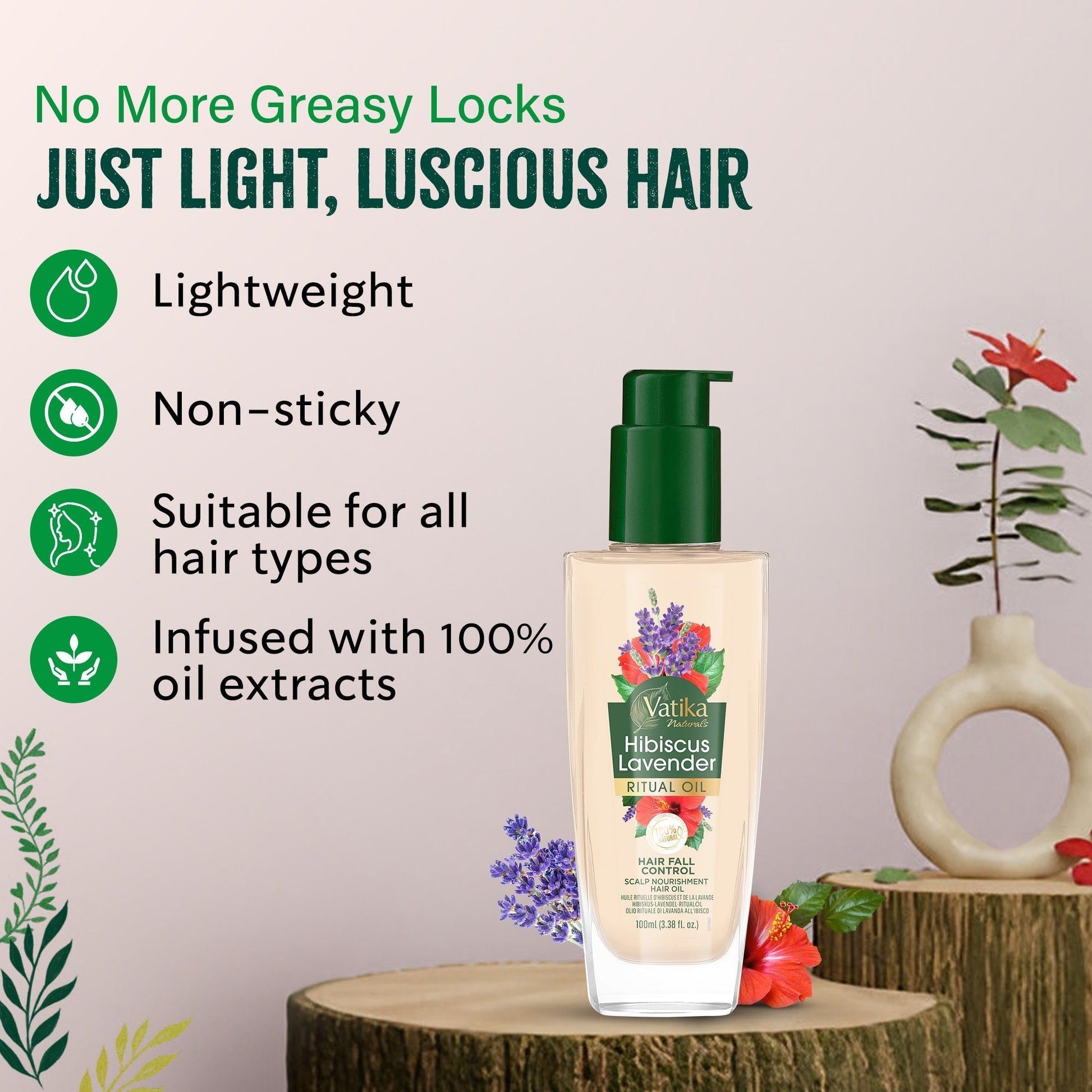 Vatika Health & Beauty Vatika Naturals Rituals hair OIL Hibiscus Lavender 100ML