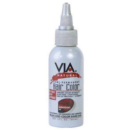 Via Natural Health & Beauty Via Hair Color Mahogany 94 60ml/2oz Via Natural Semi-Permanent Hair Color 60ml