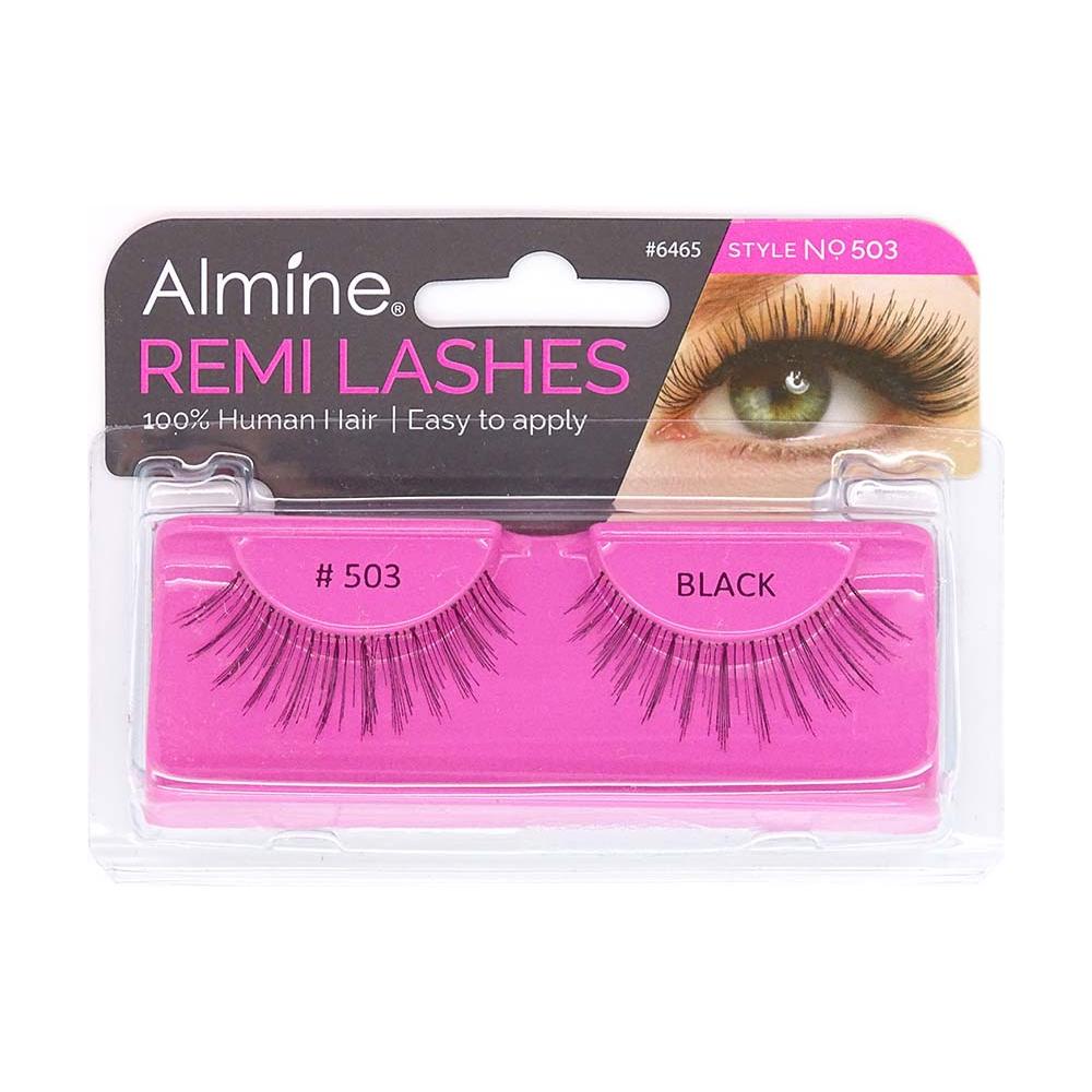 Almine EyelashesNoir 100% cheveux humains Rémi  503