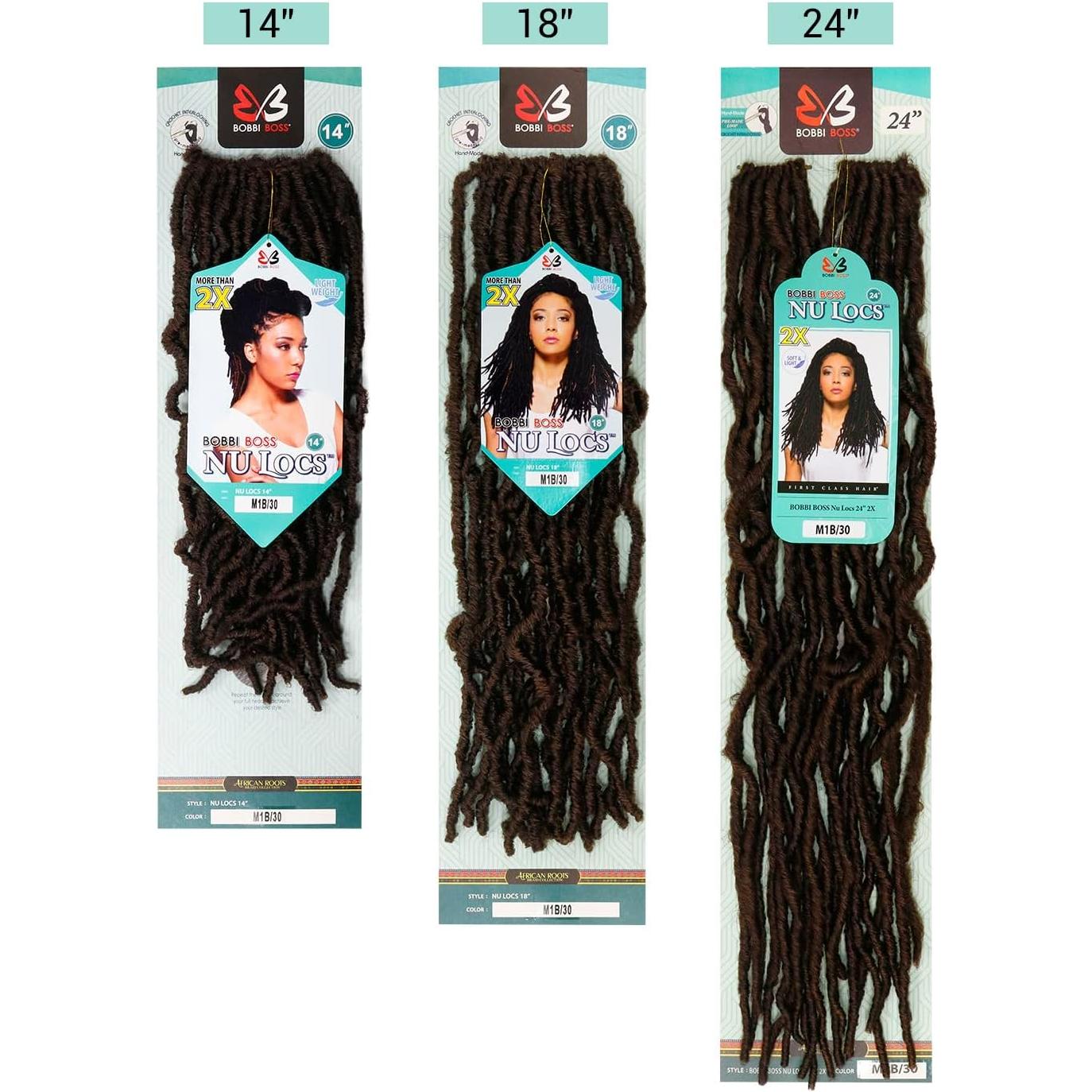 BOBBI BOSS Crochet Braid 2X Nu Locs Cheveux synthétiques 14" / 18" / 24" / 36"