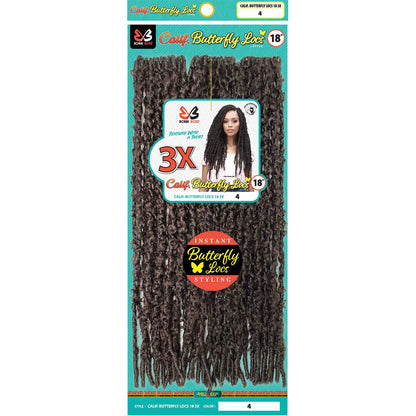 BOBBI BOSS 3X Calif. Butterfly Locs Pre-Looped Crochet Braid Cheveux artificiels 18"