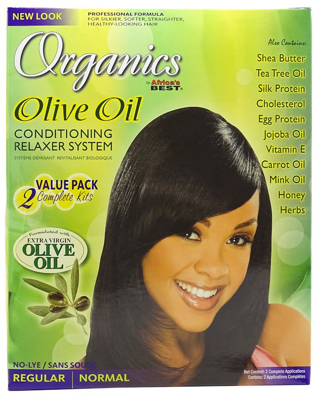 Africa's Best Africa's Best Organics Olive Oil Conditioning Relaxer System 2 Value Pack Regular