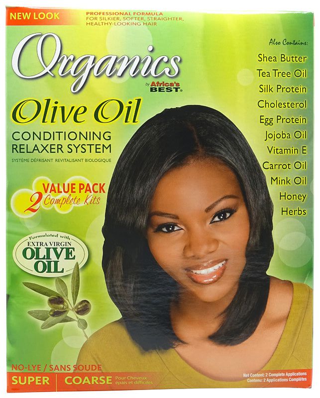 Africa's Best Africa's Best Organics Olive Oil Conditioning Relaxer System 2 Value Pack Super