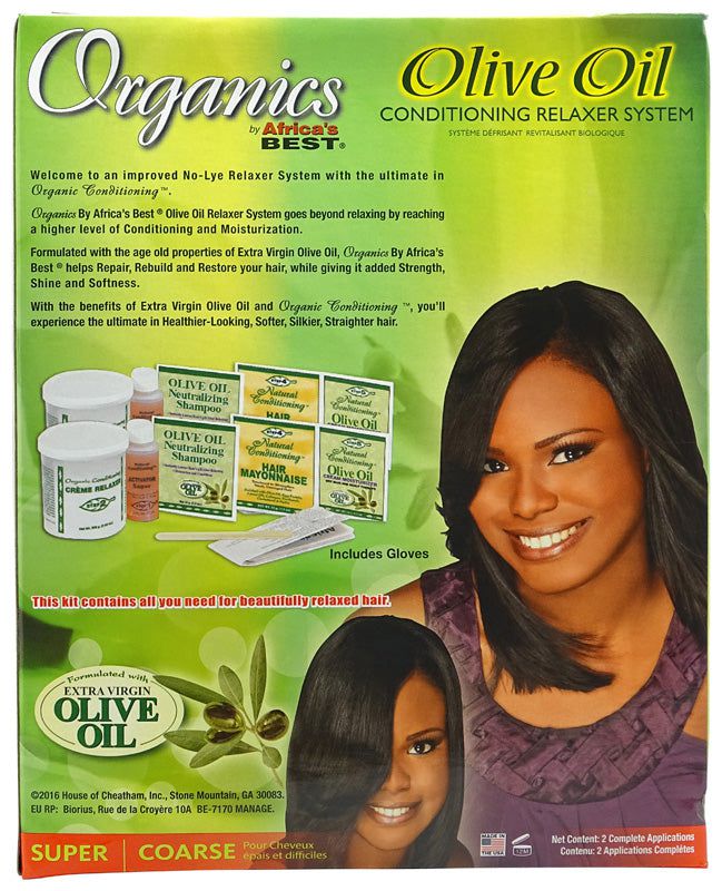 Africa's Best Africa's Best Organics Olive Oil Conditioning Relaxer System 2 Value Pack Super