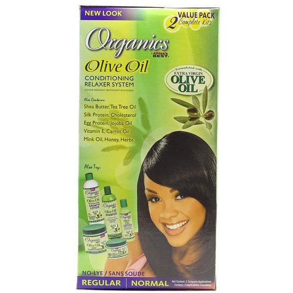 Africa's Best Health & Beauty Africa's Best Organics Olive Oil Conditioning Relaxer System 2 Value Pack Regular