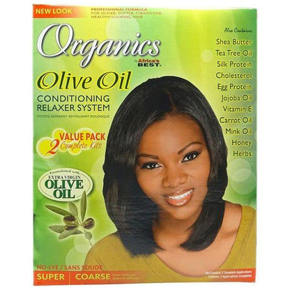 Africa's Best Health & Beauty Africa's Best Organics Olive Oil Conditioning Relaxer System 2 Value Pack Super