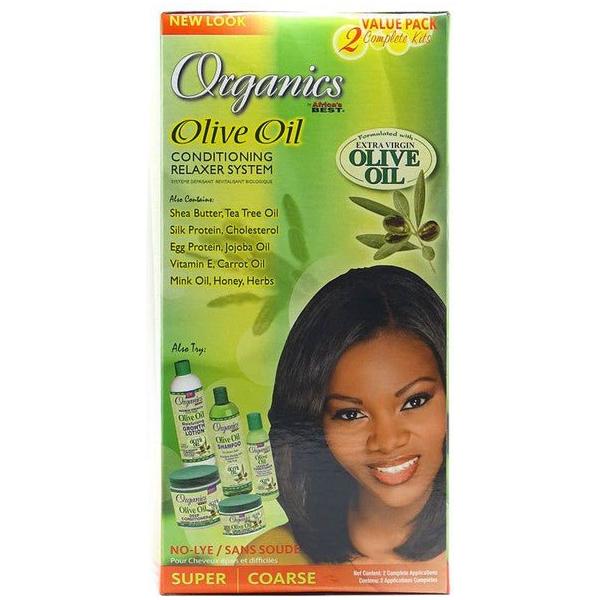 Africa's Best Health & Beauty Africa's Best Organics Olive Oil Conditioning Relaxer System 2 Value Pack Super