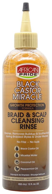 African Pride African Pride Black Castor Miracle Braid & Scalp Cleansing Rinse 355ml