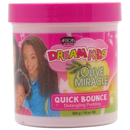 African Pride Dream Kids Olive Miracle Quick Bounce Detangling Pudding 443ml | gtworld.be 