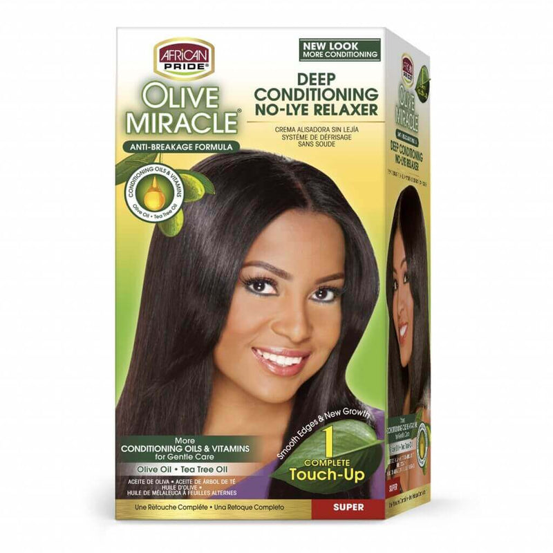 African Pride African Pride Olive Miracle Deep Conditioning No-Lye Relaxer Super 1 Touch-Up Kit