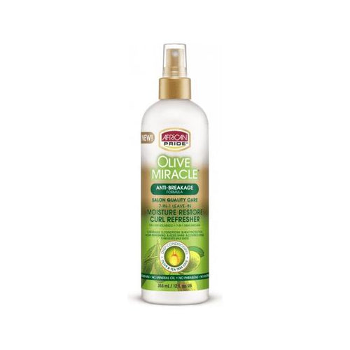 African Pride Health & Beauty African Pride Olive Miracle 7IN1 Moisture Restore Curl Refresher 12 Oz