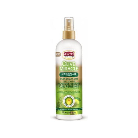 African Pride Health & Beauty African Pride Olive Miracle 7IN1 Moisture Restore Curl Refresher 12 Oz