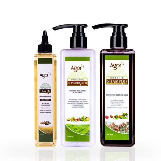 Agor Agor Organic Hair Essentials Combo bundle