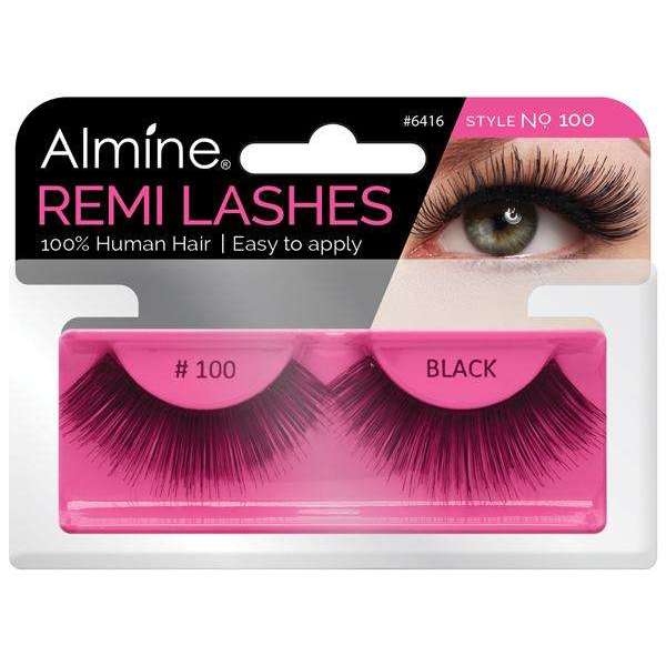 Almine Almine Eyelashes (Style No.100) Black 100% Remi Human Hair