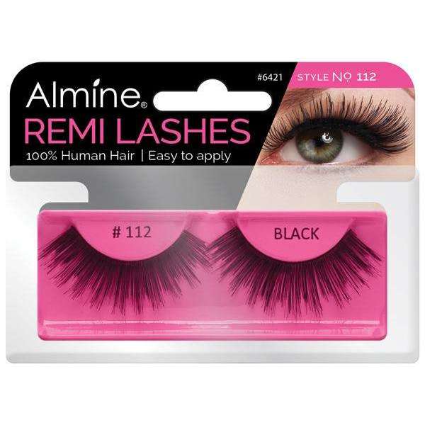Almine Almine Eyelashes (Style No.112) Black 100% Remi Human Hair