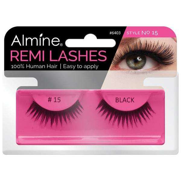 Almine Almine Eyelashes (Style No.15) Black 100% Remi Human Hair