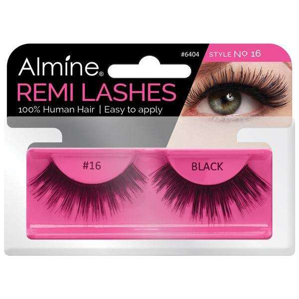 Almine Almine Eyelashes (Style No.16) Black 100% Remi Human Hair