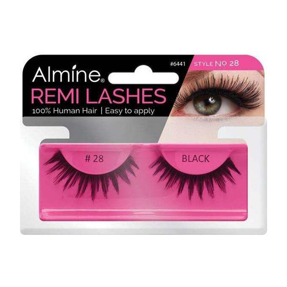 Almine Almine Eyelashes (Style No.28) Black 100% Remi Human Hair