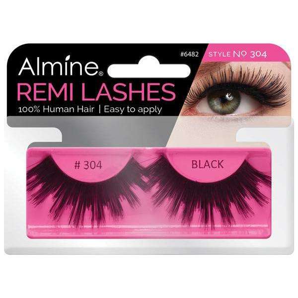 Almine Almine Eyelashes (Style No. 304) Black 100% Remi Human Hair