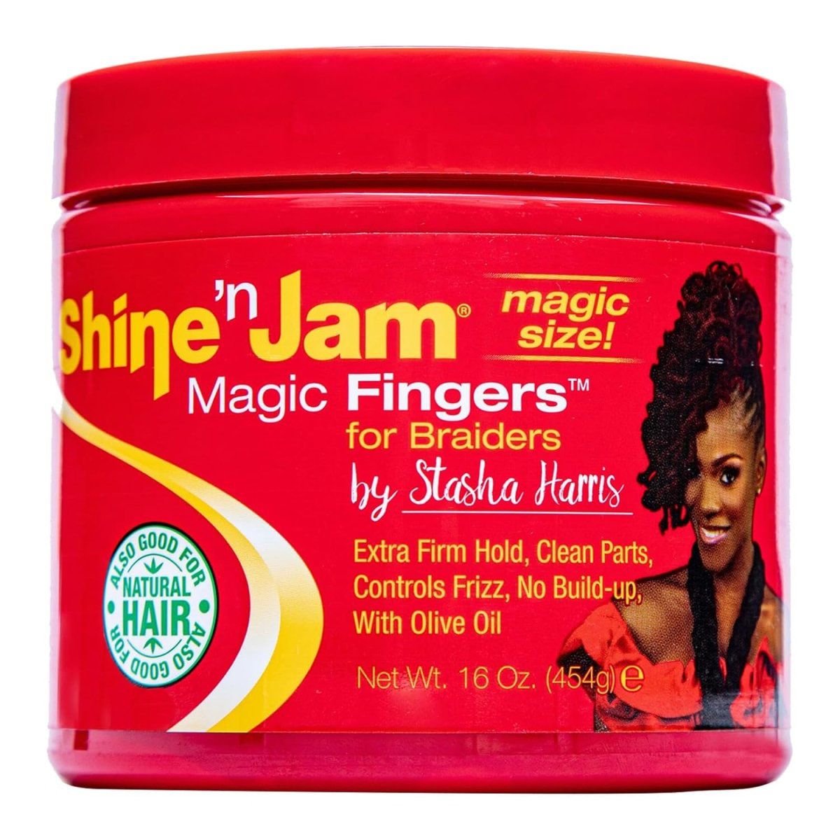 ampro Health & Beauty #16 OZ Shine-n-Jam - Magic Fingers Gel for Braids 8/16 OZ