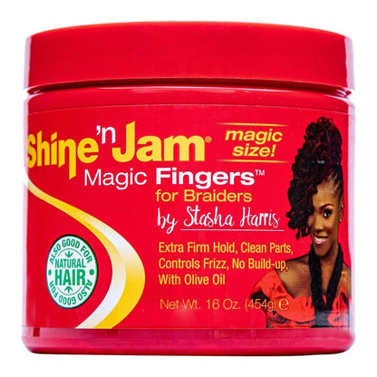 ampro Health & Beauty #16 OZ Shine-n-Jam - Magic Fingers Gel for Braids 8/16 OZ