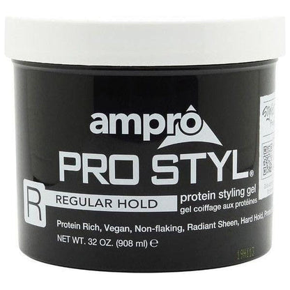 ampro Health & Beauty 32oz ampro - Pro Styl Protéines Gel coiffant Fixation Régulière 15oz /32oz