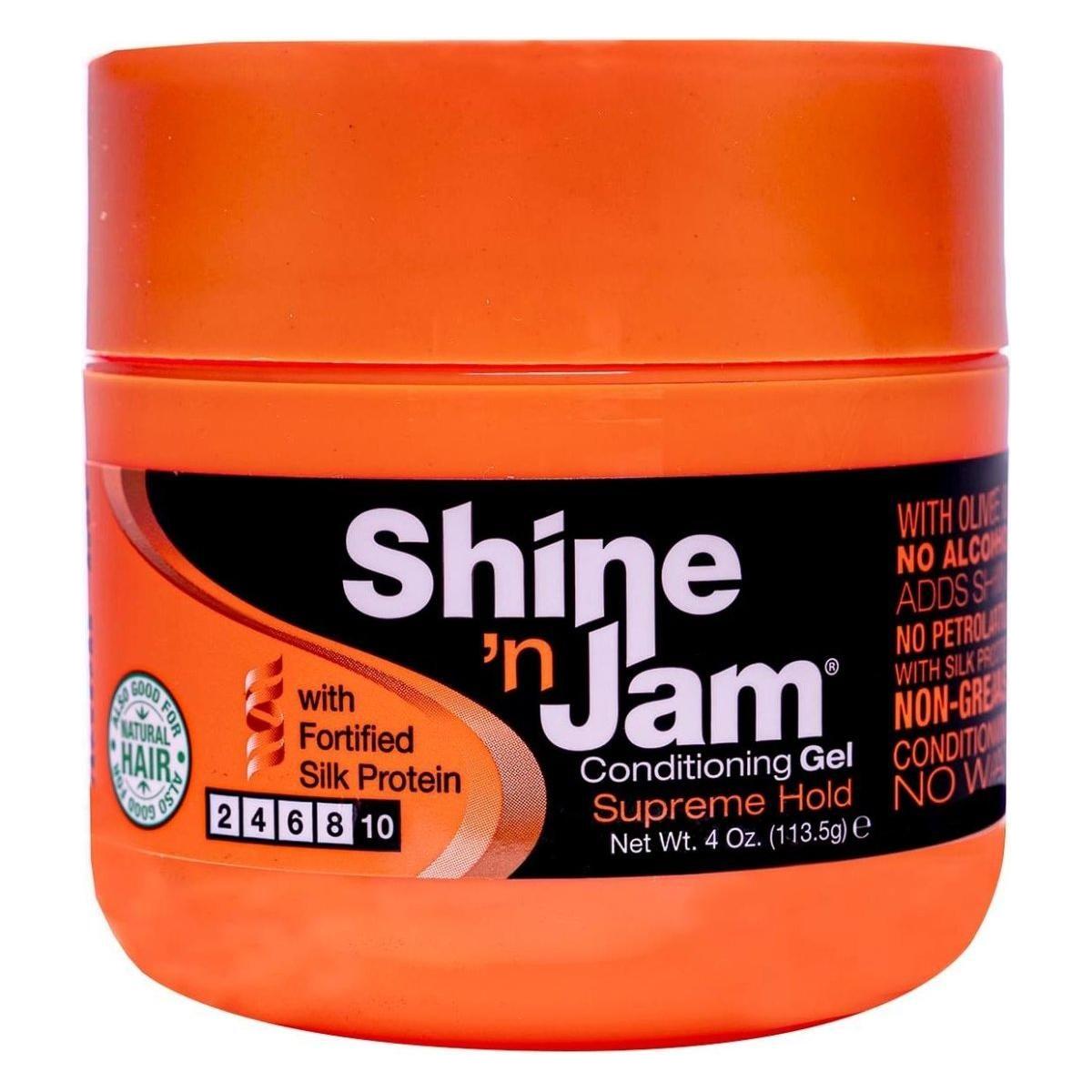 ampro Health & Beauty 4oz ampro Shine 'n Jam Supreme Hold Moist Gel 4oz/8oz
